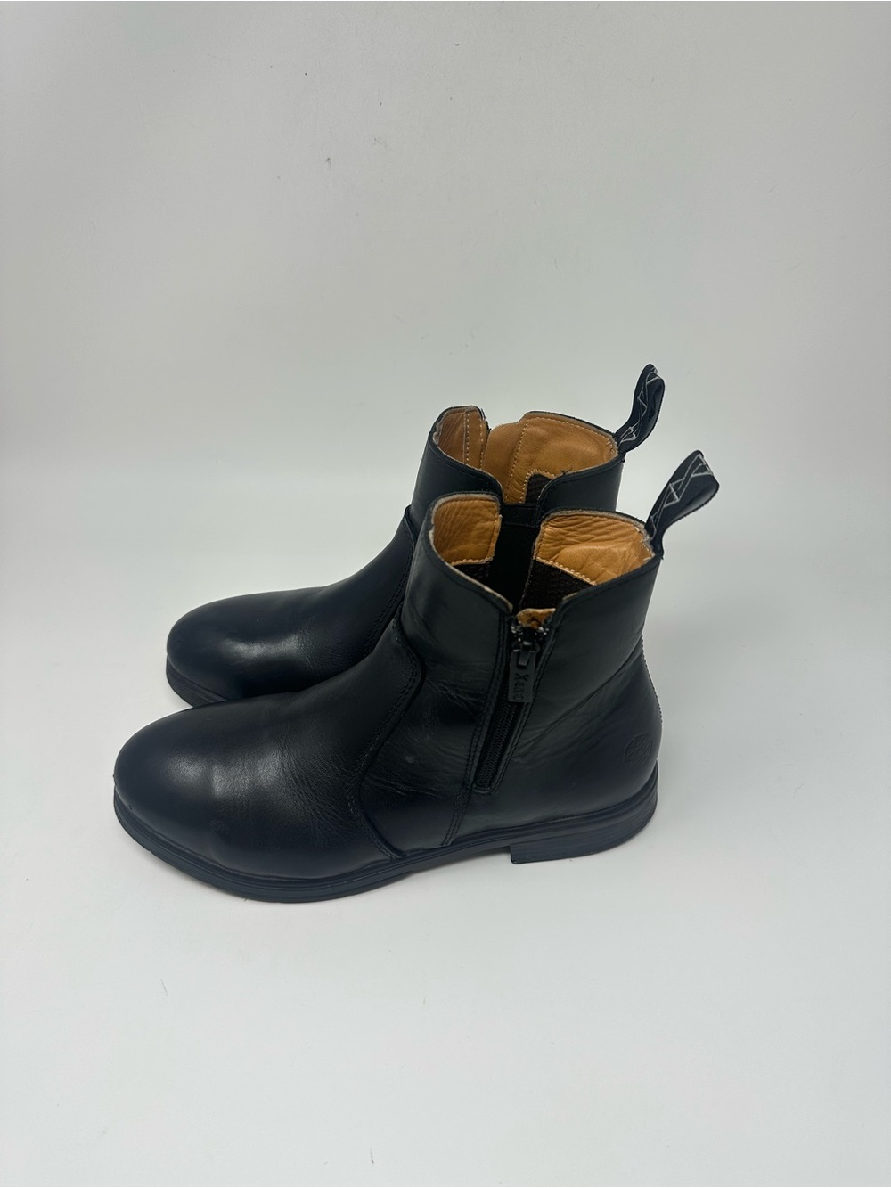 Xena Nova Black Leather Steel Toe Omega Chelsea Work Boots Women's 8